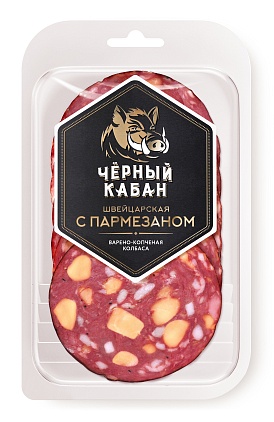 Нарезка варено-копченых колбас — Черный кабан
